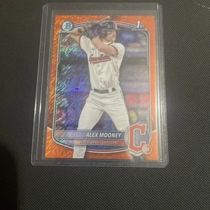 Alex Mooney 2025 Bowman Orange Shimmer Reflector 1st Bowman Chrome Prospect #/50 - Picture 1 of 6
