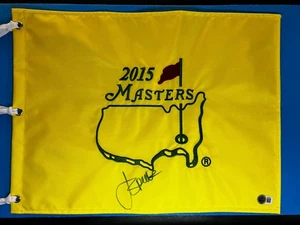 Jordan Spieth 2015 Masters Flag Signed Beckett Scottie Scheffler Texas Teammate - Picture 1 of 7