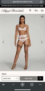Agent provocateur Jayce Lingerie set mesh sheer white - Picture 1 of 8