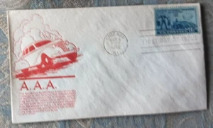 AAA AMERICAN AUTOMOBILE ASSOCIATION CARS 1952 RED ANDERSON CACHET FDC UNADDR - Picture 1 of 1