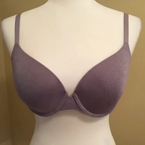 Victorias Secret Uplift Semi Demi Bra 34D Underwire Lavender 34 D Smooth Cup - Picture 1 of 9