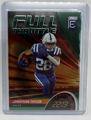 2022 Panini Donruss Elite Jonathan Taylor Full Throttle Green Parallel #FT1 - Image 1 of 2