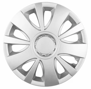 4x14" Embellecedores Cubiertas de rueda para Vauxhall Corsa plata 14" - Imagen 1 de 3