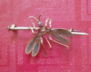 Spillo vintage con Farfalla anticato 5,2 x 3,5 cm (30) Come da foto - Foto 1 di 2