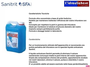 SFA LIQUIDO ANTICALCARE IN TANICA KG.5 LITRI PER SANITRIT ART.ANTICALC - Foto 1 di 1