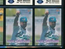 Lot (2) 2000 Multi-Ad #23 Brad Ticehurst Greensboro Bats (CE85) SWSW6