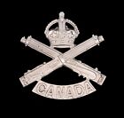 Machine Gun Canadian Cap Badge Hallmarked Silver 