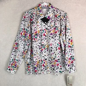 Vintage Blouse Womens Petite XL (14 per tag) NEW Bradley Ltd! 80s USA Grandma - Picture 1 of 12