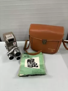 Macchina fotografica vintage Keystone K26 8 mm pulita non testata con custodia in pelle originale - Foto 1 di 9