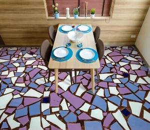 3D Purple Shards 34RAIN67 Floor WallPaper Murals Wall Print Decal AJ Honey - Picture 1 of 5