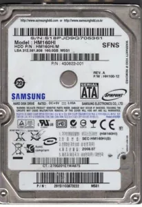 HM160HI Samsung Hd 160GB Sata 2.5 9Mm 5400RPM - Picture 1 of 1