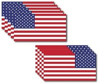 10 PACK American USA Flag Vinyl Decal Bumper Sticker Car Truck Window Reverse