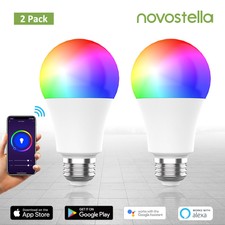 2PC 9W LED Smart Glühbirne Licht E27 RGB Birne WiFi Lampe Für Alexa Google DE