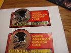 VTG NORTH AMERICAN HUNTING CLUB OFFICIAL MEMBER DECAL STICKERS 5 in lot of 2