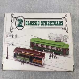 2 CLASSIC STREETCARS HO SCALE SAN FRANCISCO CABLE CAR & DESIRE ST TROLLEY - Picture 1 of 12