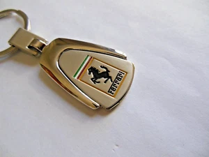 FERRARI * Logo * Portachiavi * Metallo Cromato * Spedizione Gratuita - Foto 1 di 4