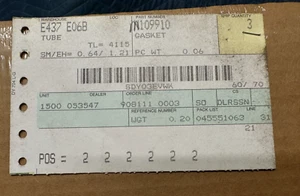 John Deere Company #N109910 Dichtung Erstausrüstung - Bild 1 von 3