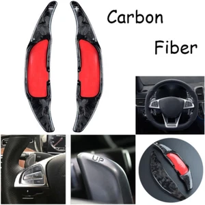 Carbon Fiber Car Steering Wheel Shifter Extension For Benz GLC SL63 AMG S65 A45 - Foto 1 di 6