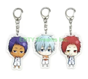 3er Set Kuroko's Basketball Korb Anime Acryl Schlüsselanhänger Aomine, Akashi v2 - Bild 1 von 2