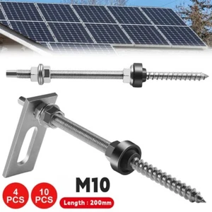 M10 x 200 mm Stockschrauben höhenverstellbar für Photovoltaik-Solarmodul-Montage - Bild 1 von 10