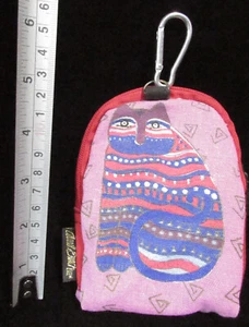 LAUREL BURCH CAT Wristlet Pouch Boho Cosmetic Coin BAG Clutch Zip Pocket Purse - Picture 1 of 24