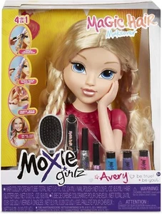 Moxie Girlz Magic Hair Makeover Avery 4-in-1 Styling Puppenkopf - Neu / Versiegelt - Bild 1 von 3