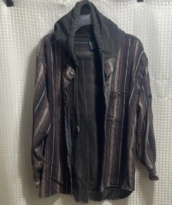 SHAH SAFARI Men's Vintage Purple/Gray Printed Button-Up Long Sleeve Shirt SZ M - Picture 1 of 3