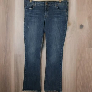 Silver Jeans Damen 34x33 Blau Elyse Slim Boot Stretch Denim Hose Schlag - Bild 1 von 13