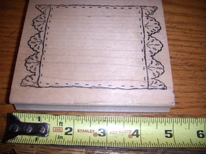 IMAGINATIONAL # J915 WOOD RUBBER STAMP PICTURE FRAME FREE SHIP - Picture 1 of 2