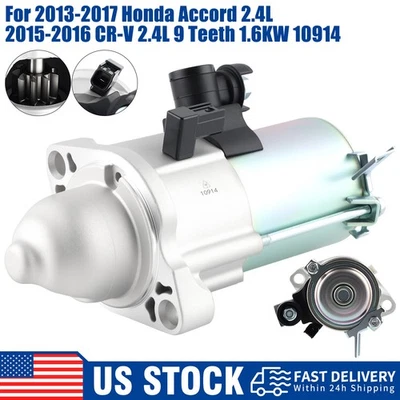 Genuine Starter Motor Fit 2013-2017 Honda Accord 2.4L /2015-2016 Honda CR-V 2.4L Foto 1 de 4