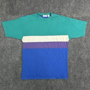 Camiseta Vintage Años 80 The Men’s Store by Sears Color Block Hecha en Corea Mediana - Imagen 1 de 17
