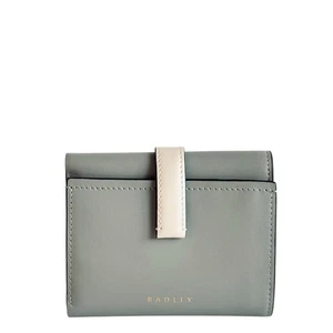 RADLEY Purse Green Leather Small Coin Card Trifold Wallet - Arnold Row - New  - Picture 1 of 4