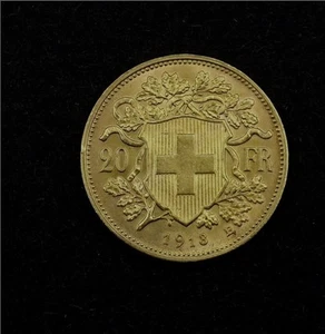 20 Franken Schweiz Vreneli 1913 Goldmünze - Bild 1 von 2