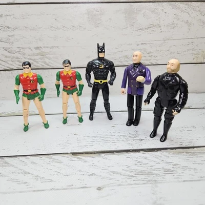 ToyBiz DC Batman Super Heroes Lot Of 5 Vintage Figures 1989 Robin Lex Batman - Image 1 of 4