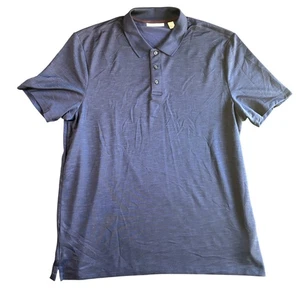 Perry Ellis Portfolio Polo Shirt Mens XL Blue Short Sleeve Button Casual Top - Picture 1 of 6