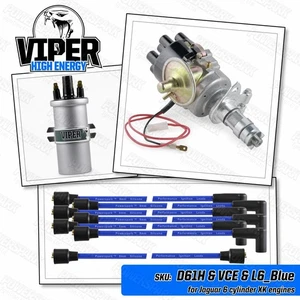 Viper Hochenergie Verteilerspule und blaue HT-Leitungen für 6 Zylinder Jaguar - Bild 1 von 10
