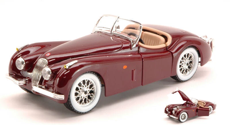 Modellino Auto scala 1:24 diecast Burago JAGUAR XK 120 ROADSTER modellismo - Immagine 1 di 1