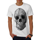 Wellcoda Skull Face Painted Mens T-shirt, Tattoo Graphic Design Printed Tee