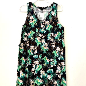 H&M Maxi Dress Sleeveless Size M Floral NWT V-Neck - Picture 1 of 6