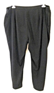 Women's Susan Graver Regular Milano Knit Pull-On Slim- Leg Ankle Pants-Black- 3X - Picture 1 of 7