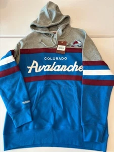 Brand NEW NHL Mitchell Ness Colorado Avalanche Hockey Head Coach Hoodie L $110 - Picture 1 of 5