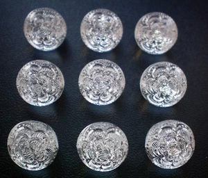 12mm 15mm Clear Transparent Crystal Sparkle Flower Ball Shank Buttons K284 - Picture 1 of 10