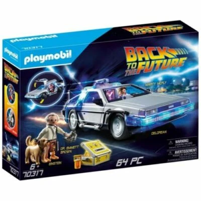 Playmobil Back to the Future DeLorean 70317 64pc Lights & Figures Playmobil Set - Image 1 of 4
