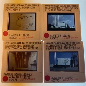 Alvar Aalto “Wolfsburg Parochial Center” German Architecture 4 35mm Art Slides - Picture 1 of 5