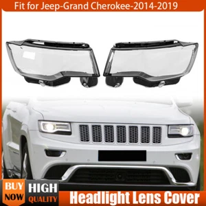 Fit For Jeep Grand Cherokee 2014-2019 Front Headlight Headlamp Lens Covers Clear - Foto 1 di 17