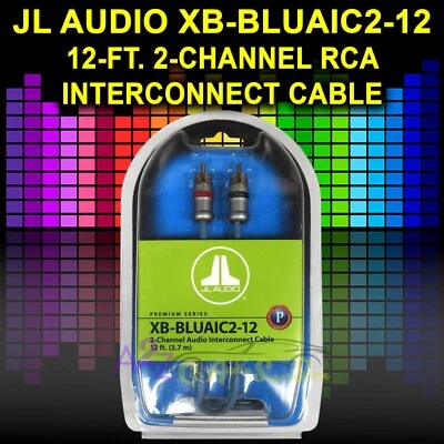 JL AUDIO XB-BLUAIC2-12 (91627) 12FT 2CHANNEL INTERCONNECT RCA CABLE FOR AMPLIFIE - Image 1 of 3