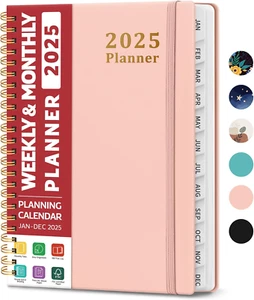 2025 Planner - Weekly and Monthly Planner Spiral Bound, January - December 2025 - Picture 1 of 11