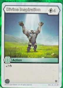 1 x Bakugan Resurgence - Carta Azione Ispirazione Divina - ENG 26 CO BR Nuova - Foto 1 di 1