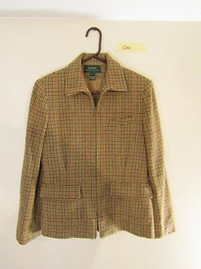Ralph Lauren Equestrian Riding Tweed Herringbone Jacket Women's 6 Zip Front - Picture 1 of 10