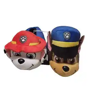 Nickelodeon Paw Patrol Marshall and Chase Slippers, Blue, Toddler Small (5/6) - Picture 1 of 6